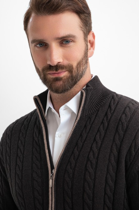 кардиган из хлопка и кашемира от бренда kanzler вид слева