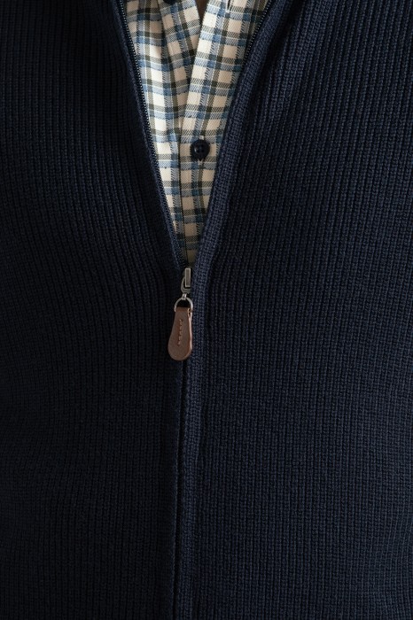 кардиган из хлопка и шерсти от бренда kanzler вид слева