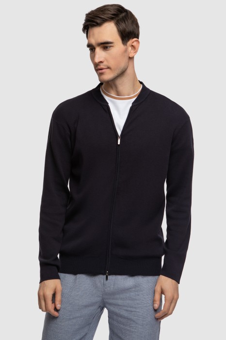 кардиган на молнии из хлопка пима фотография