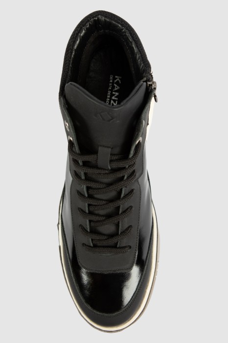 кеды из натуральной кожи от бренда kanzler вид слева