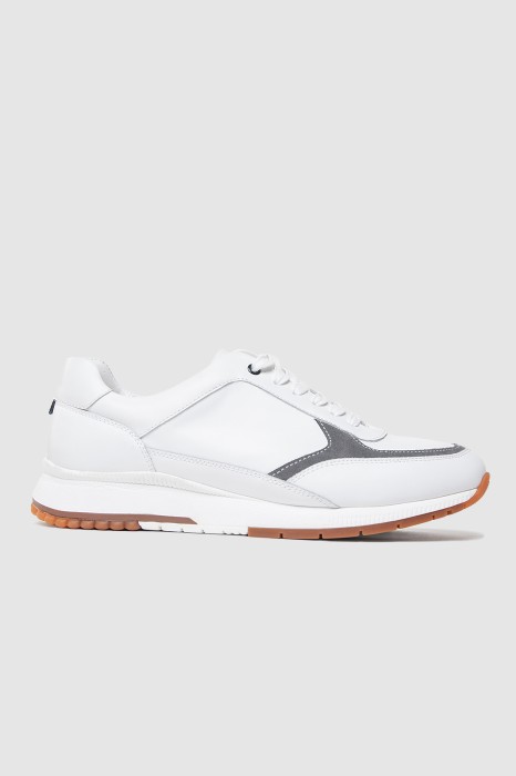 кроссовки из натуральной кожи от бренда kanzler вид слева