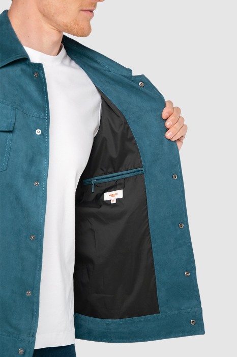 куртка демисезонная из алькантары от бренда kanzler вид слева