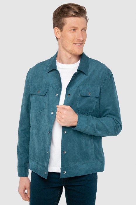 куртка демисезонная из алькантары по цене 9995 руб вид справа