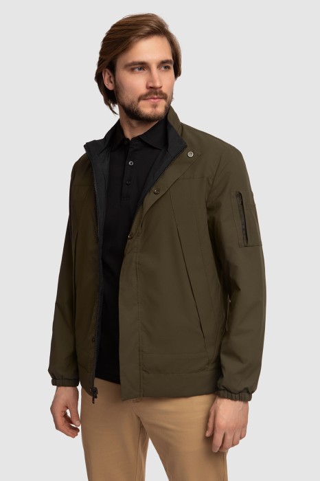 куртка двусторонняя с водоотталкивающей обработкой повседневного стиля с лицевой стороны