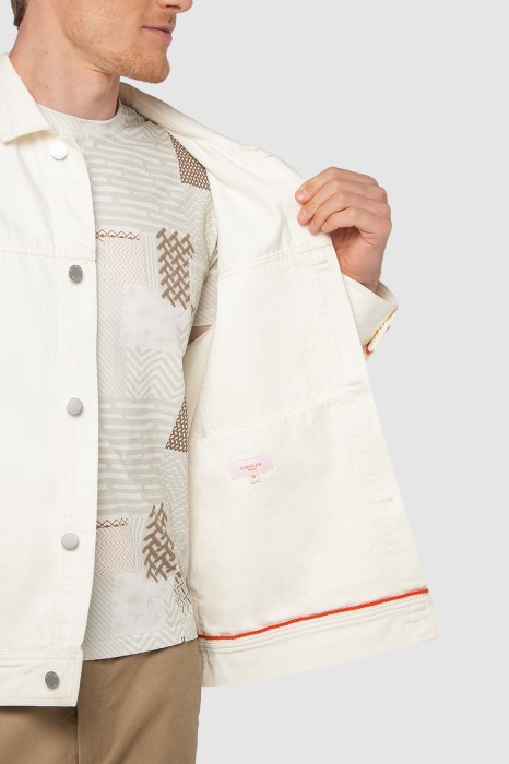 куртка джинсовая от бренда kanzler вид слева