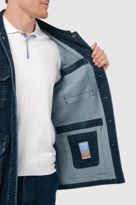 куртка джинсовая от бренда kanzler вид слева