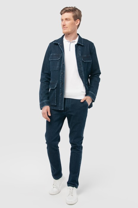 куртка джинсовая из россии вид сбоку