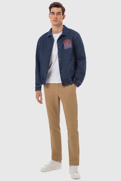 куртка джинсовая для взрослого возраста с изнаночной стороны