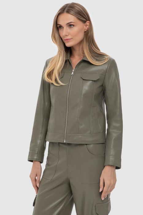 куртка из экокожи из экокожи спереди