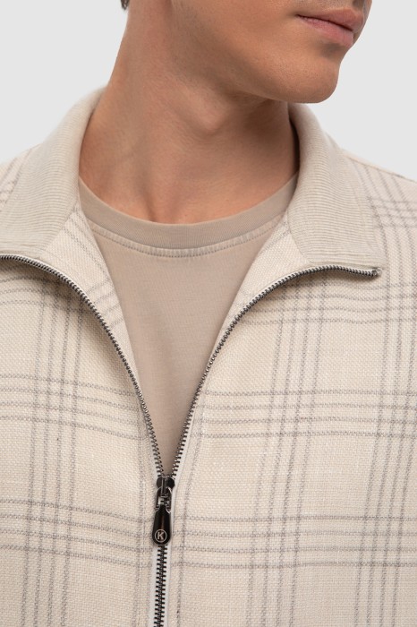 куртка limited edition изо льна и шерсти от бренда kanzler вид слева