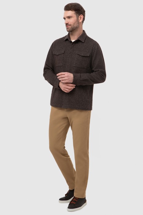 куртка-рубашка из проверенных материалов спереди