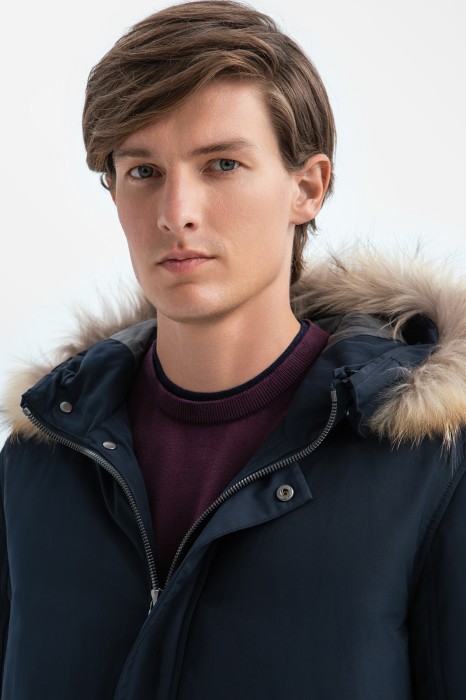 куртка с натуральным мехом и водоотталкивающей обработкой от бренда kanzler вид слева