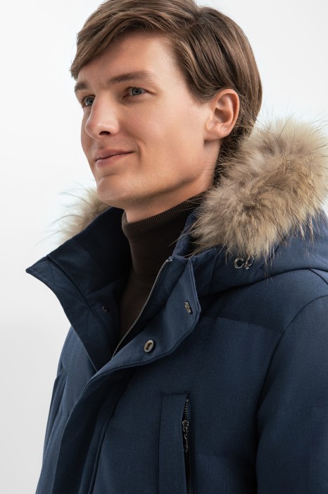 куртка с натуральным мехом и водоотталкивающей обработкой от бренда kanzler вид слева