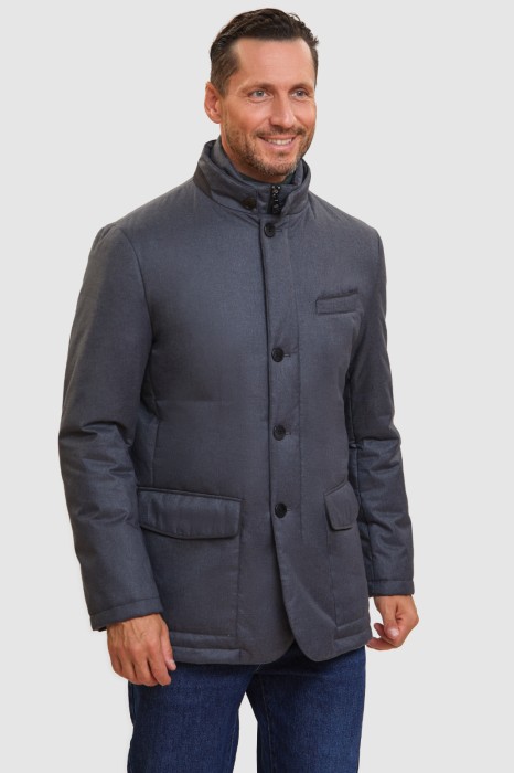 куртка утепленная зимняя со съемной манишкой фотография