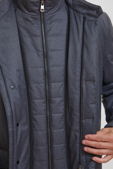 куртка утепленная зимняя со съемной манишкой от бренда kanzler вид слева