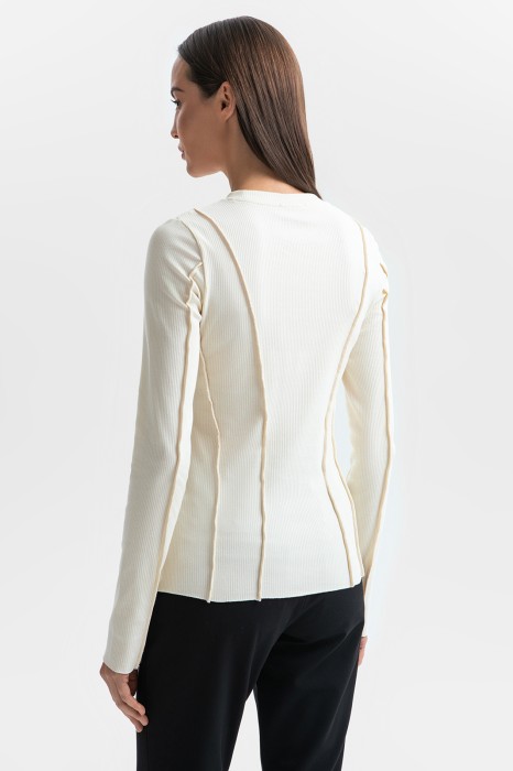 лонгслив из хлопка от бренда kanzler вид слева