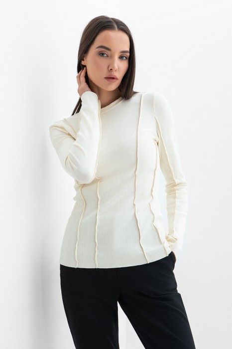 лонгслив из хлопка из россии вид сбоку