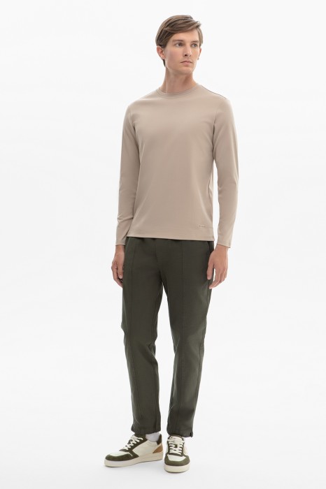 лонгслив из хлопка из россии вид сбоку