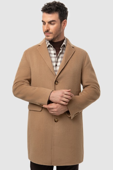 пальто из шерсти и кашемира однобортное демисезонное фотография