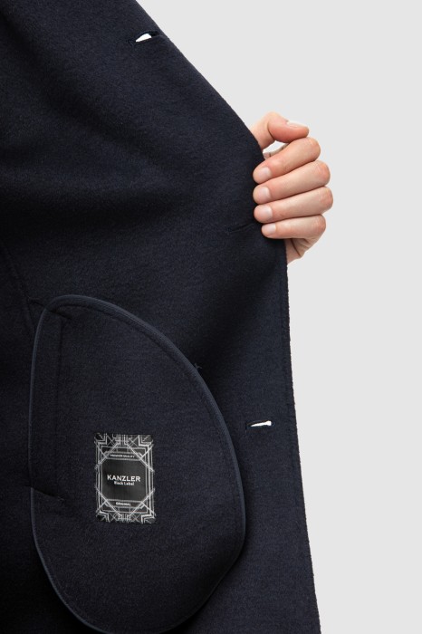 пальто из шерсти и кашемира однобортное демисезонное по цене 26990 руб вид справа