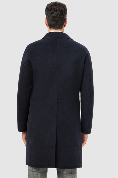 пальто из шерсти и кашемира однобортное демисезонное из россии вид сбоку