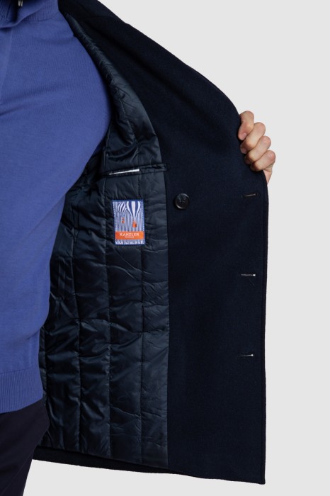 пальто из смесовой шерсти демисезонное от бренда kanzler вид слева