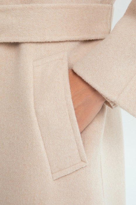 пальто из смесовой шерсти с кашемиром от бренда kanzler вид слева