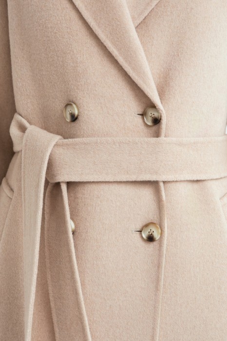 пальто из смесовой шерсти с кашемиром по цене 24990 руб вид справа