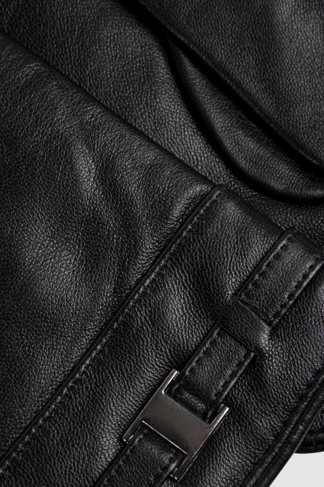 перчатки из кожи от бренда kanzler вид слева