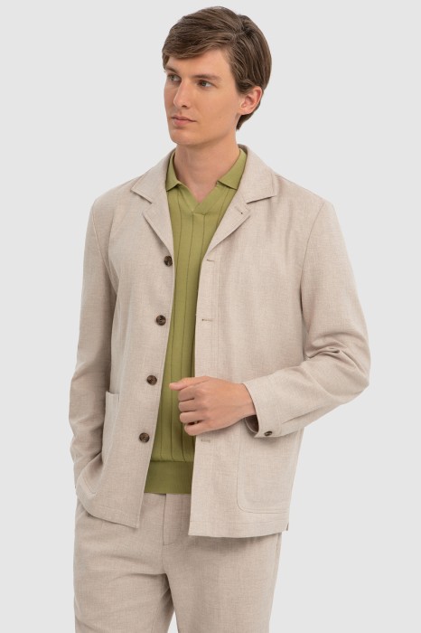 пиджак из хлопка и льна из россии вид сбоку