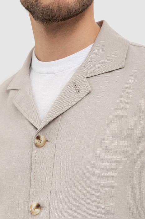 пиджак из хлопка и льна от бренда kanzler вид слева