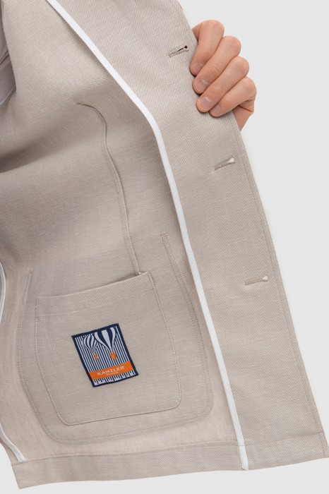 пиджак из хлопка и льна по цене 13990 руб вид справа