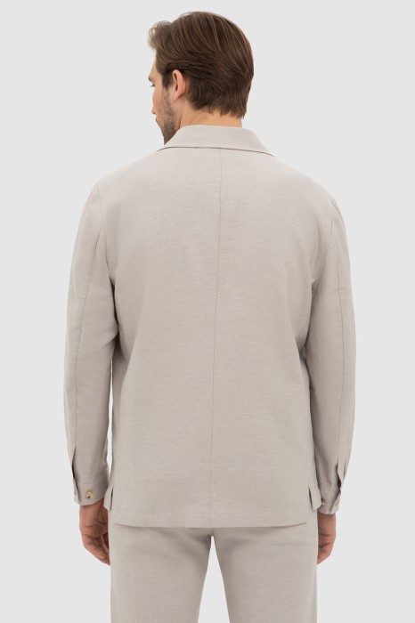 пиджак из хлопка и льна из россии вид сбоку