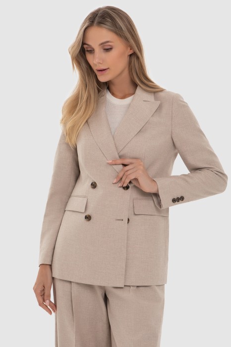 пиджак из хлопка и льна из хлопка спереди