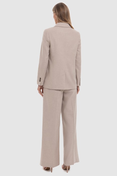 пиджак из хлопка и льна классического стиля с лицевой стороны