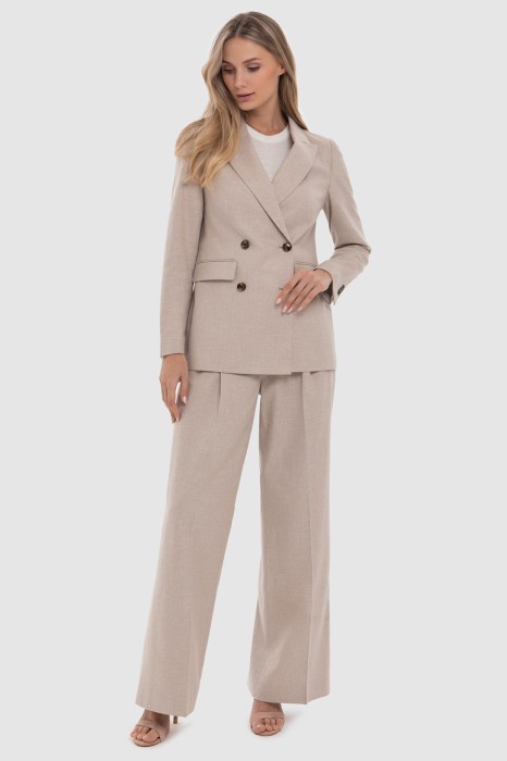 пиджак из хлопка и льна для взрослого возраста с изнаночной стороны