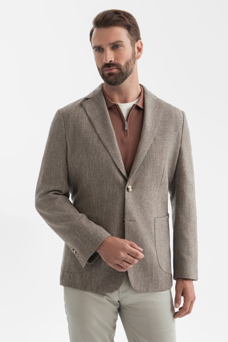 пиджак из хлопка и шерсти фотография