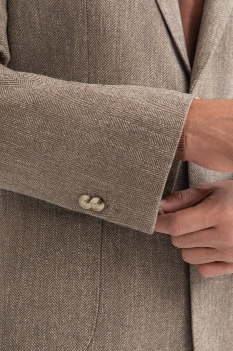 пиджак из хлопка и шерсти по цене 24990 руб вид справа