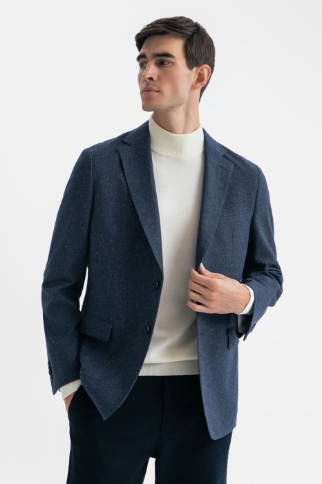 пиджак из хлопка и шерсти фотография