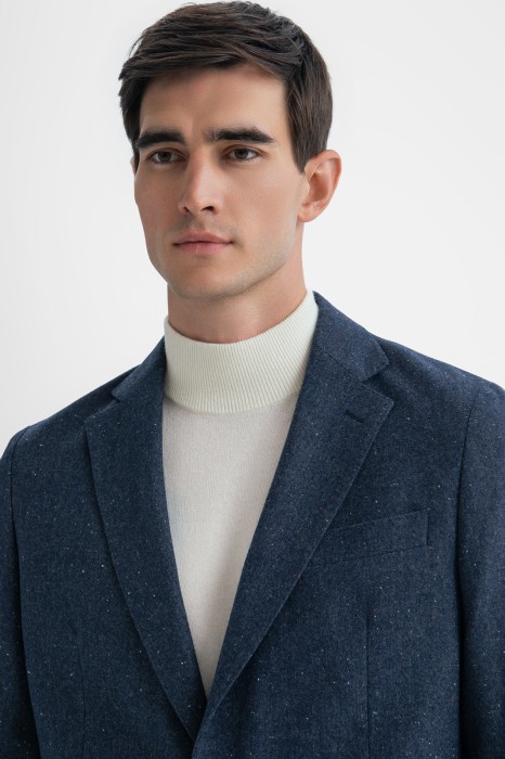 пиджак из хлопка и шерсти от бренда kanzler вид слева