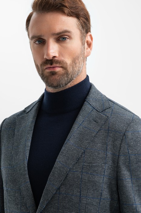 пиджак из хлопка в клетку от бренда kanzler вид слева