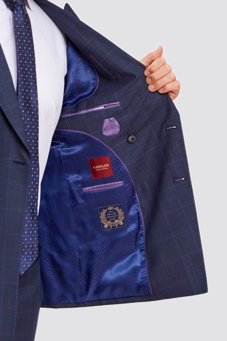 пиджак из шерсти и шелка от бренда kanzler вид слева