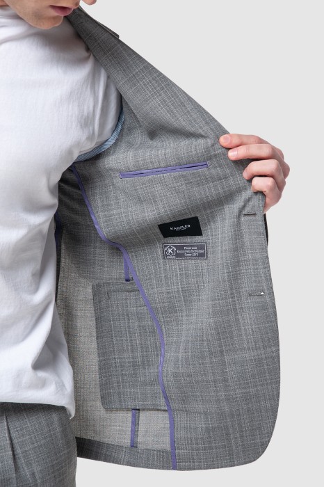 пиджак из шерсти с шелком от бренда kanzler вид слева