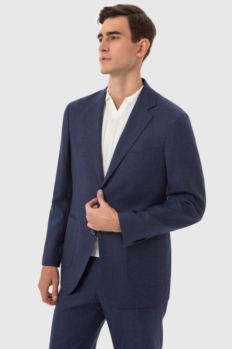 пиджак из шерсти с водоотталкивающей обработкой из шерсти спереди