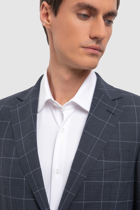 пиджак из шерсти, устойчивой к сминанию от бренда kanzler вид слева