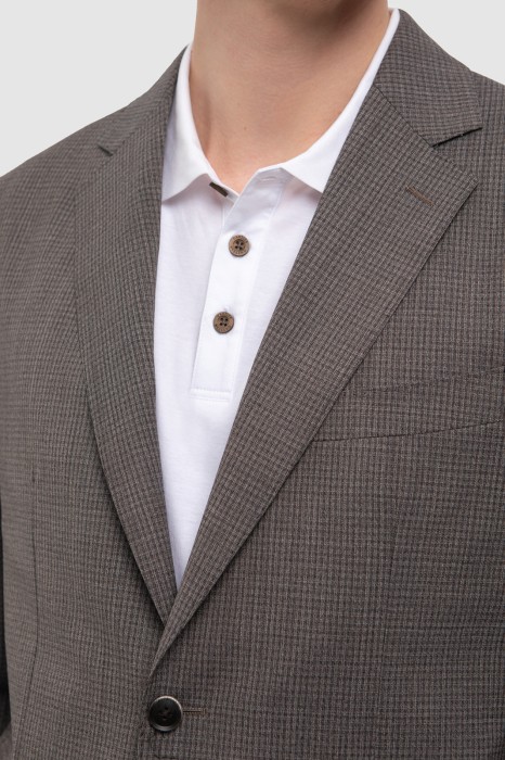 пиджак из шерсти, устойчивой к сминанию от бренда kanzler вид слева