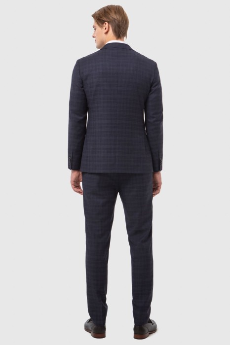 пиджак из шерсти в клетку с водоотталкивающей обработкой из шерсти спереди