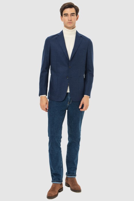 пиджак из шерсти из шерсти спереди