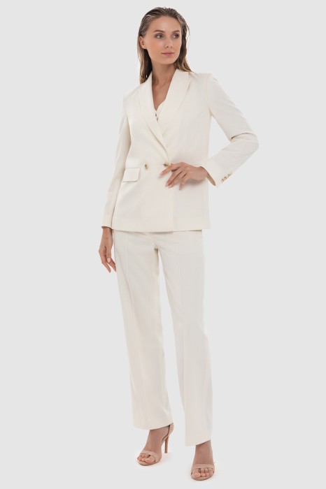 пиджак из смесовой шерсти классического стиля с лицевой стороны