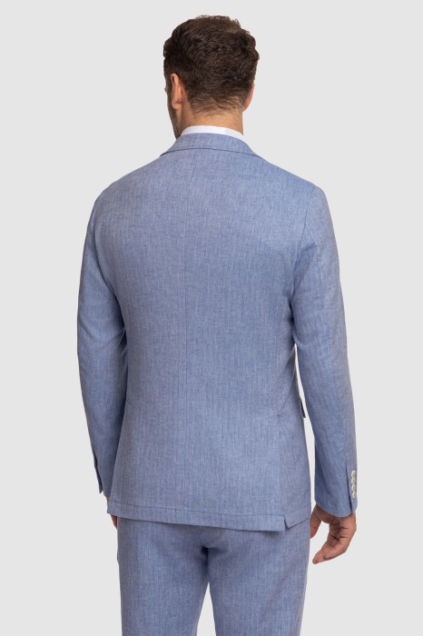 пиджак изо льна и хлопка из россии вид сбоку